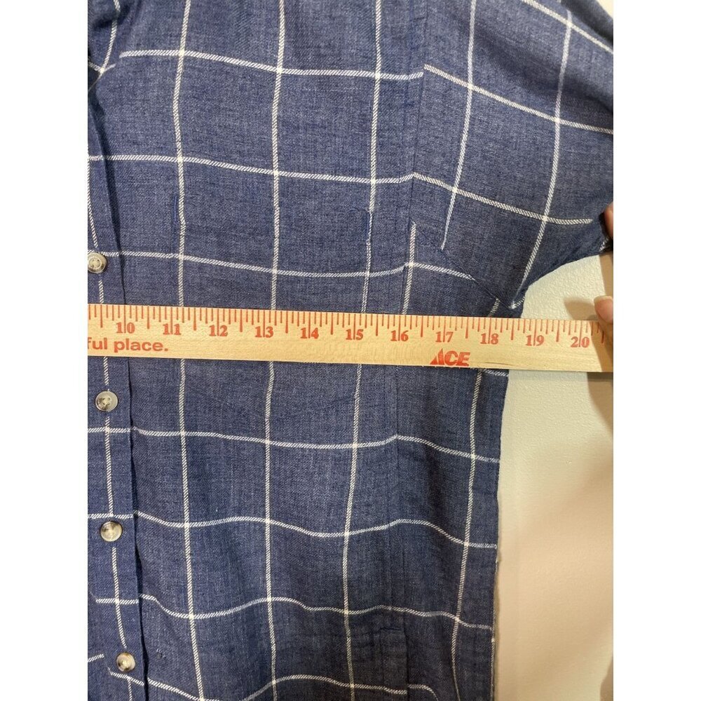 Toad&Co Cairn LS Shirt Women's Size S Blue Plaid Button-Up Long Sleeve Collared - Picture 8 of 10